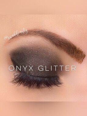 SeneGence Onyx Glitter ShadowSense Eyeshadow - Black Sparkle Finish NWT
